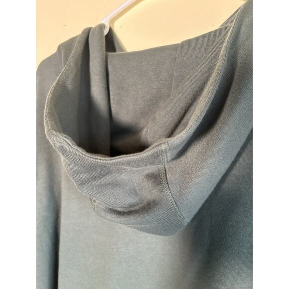 Mono B Hoodie Waffle Knit Green Long Sleeve Pullover Top Cozy Soft 1X - Picture 7 of 12